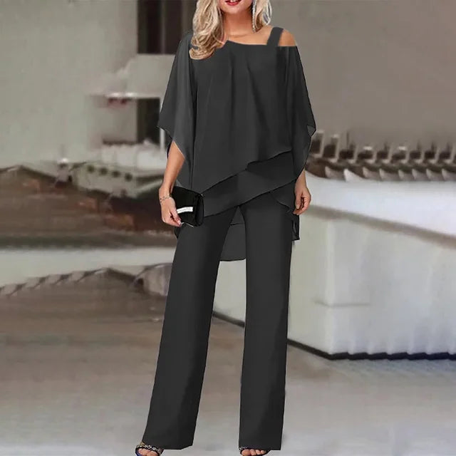 Product Image for Fudus | Set bestehend aus einem ärmellosen Top und einer Hose mit weitem Bein, Schwarz / S
