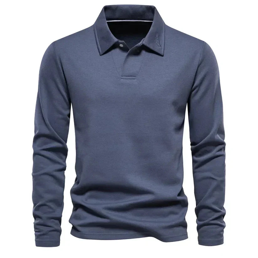 Product Image for Fudus | Polo Langarm Shirt Für Männer, Blau / 2XL