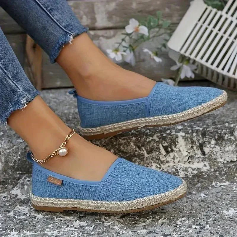 Product Image for Fudus | Flache Espadrilles Leinen, Blau / 36