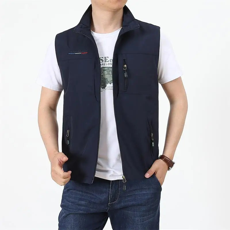 Product Image for Fudus | Bodywarmer Stylische Leichte Zwischenjacke Gilet Für Herren Mit Kragen, Blau / L