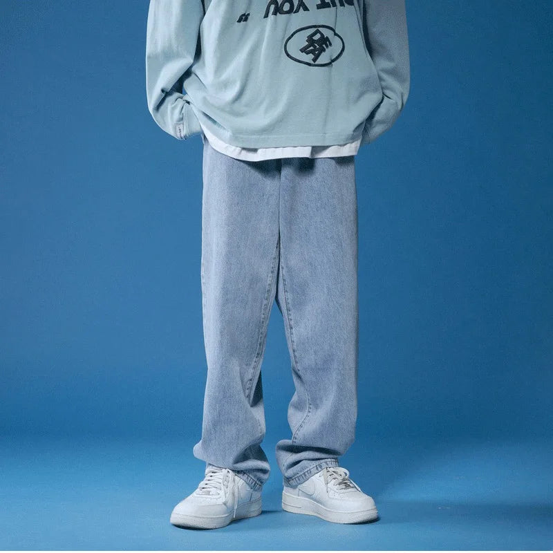 Product Image for Fudus | Herren Jeans Baggy Hose, Trendige Streetwear, Mittelblau / 2XL