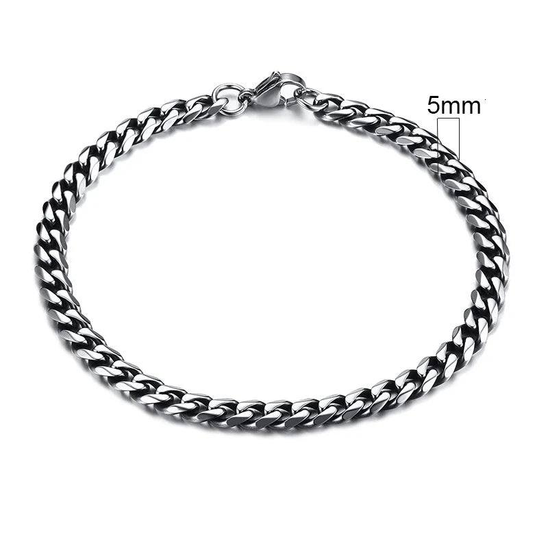 Product Image for Fudus | Kettenarmband Für Herren, 5mm Vintage Silber / 23cm