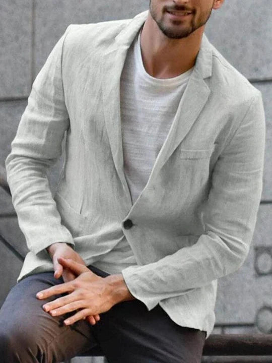 Product Image for Fudus | Leinen Sakko Für Den Trendbewussten Mann, Grau / 3XL