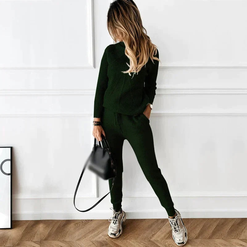 Product Image for Fudus | Frauen Zweiteilig Elastischer Taillen Tracksuit Set, Schwarz / XL
