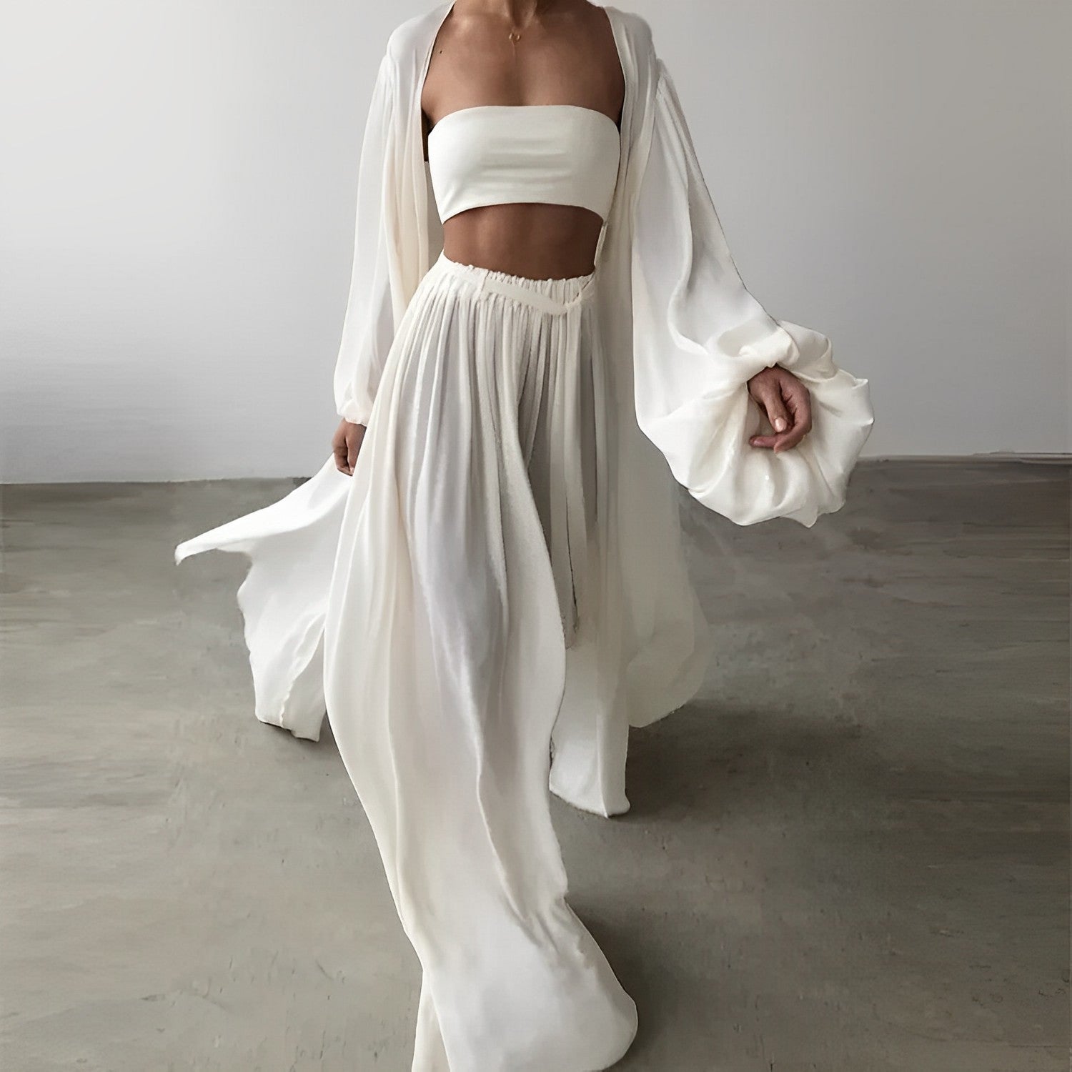 Product Image for Fudus | Wunderschönes Dreiteiliges Sommerhut Für Damen, Weiß / L