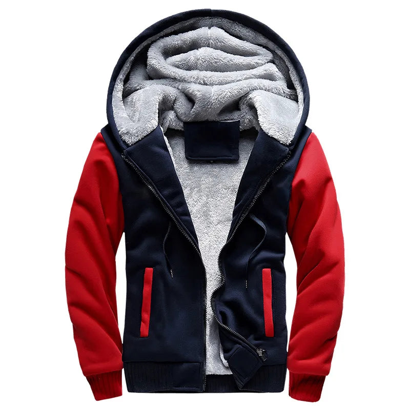 Product Image for Fudus - Jacke - Camouflage - Fleece - Lässig - Winter, Marineblau Rot / M