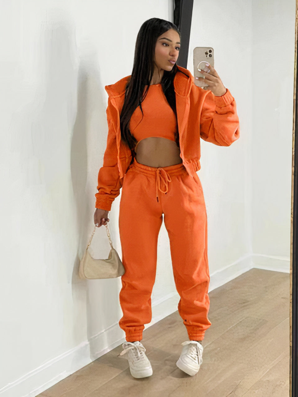 Product Image for Fudus | Sportliches Trainingsanzug Set Für Frauen, Orange / 2XL