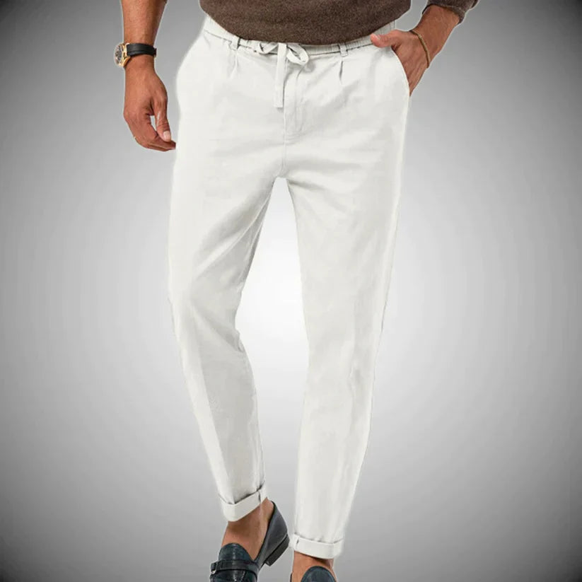 Product Image for Fudus | Slim Fit Leinenhose Für Herren, Weiß / L