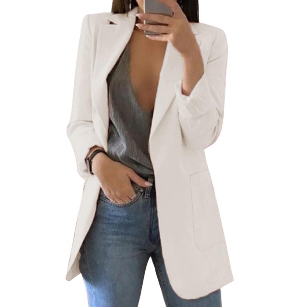 Product Image for Fudus Blazer - Damen Blazer mit langen Ärmeln und offener Front - Elegantes Outfit für jeden Tag, Weiß / 4XL