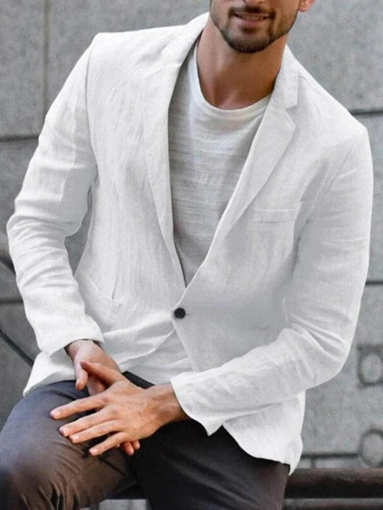 Product Image for Fudus | Leinen Sakko Für Den Trendbewussten Mann, Weiß / XS