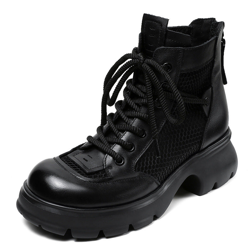 Product Image for Femme Urban Schnürkampfstiefel mit Netzdetails Fudus, Schwarz / 34