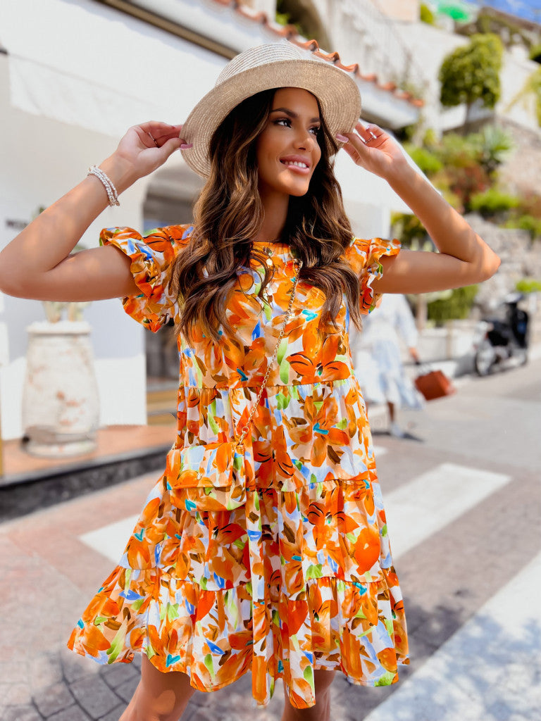 Product Image for Damen luftiges Sommerkleid mit verspieltem Druckdesign Fudus, Gelb / S