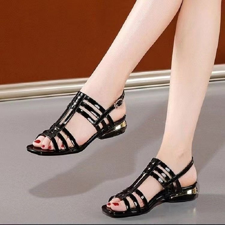 Product Image for Damen Elegante Sandaletten mit kunstvollem Riemendesign und besonderem Komfort Fudus, Schwarz / 37