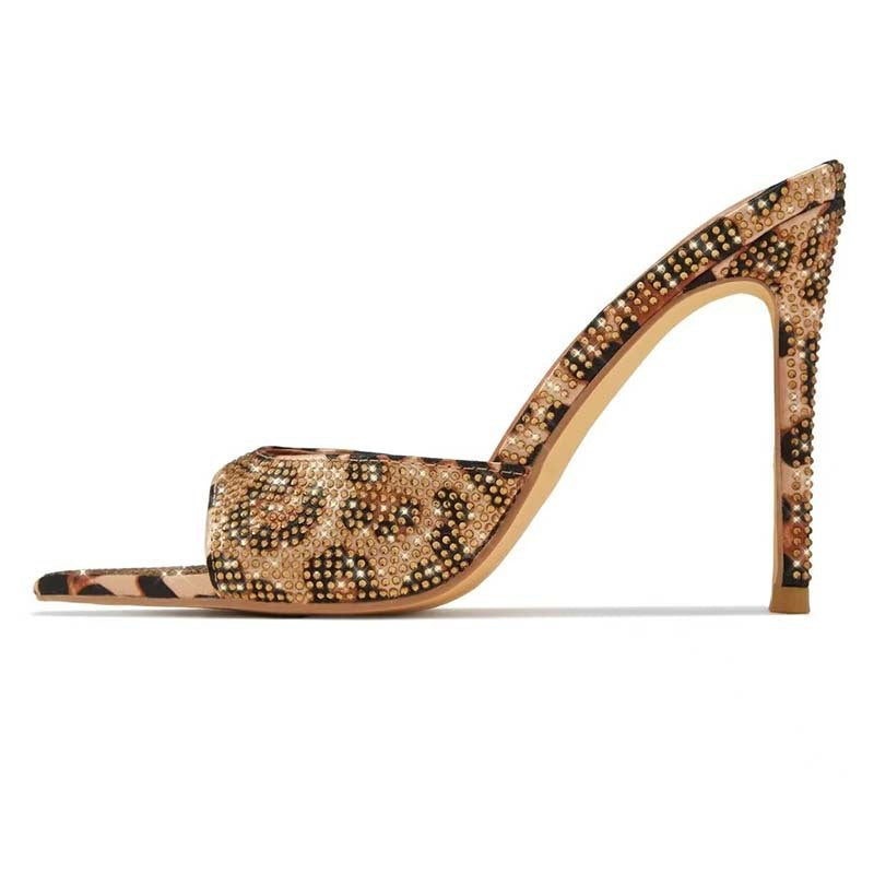 Product Image for Femme Stiletto Mules mit Strassverzierungen Fudus, Braun / 39