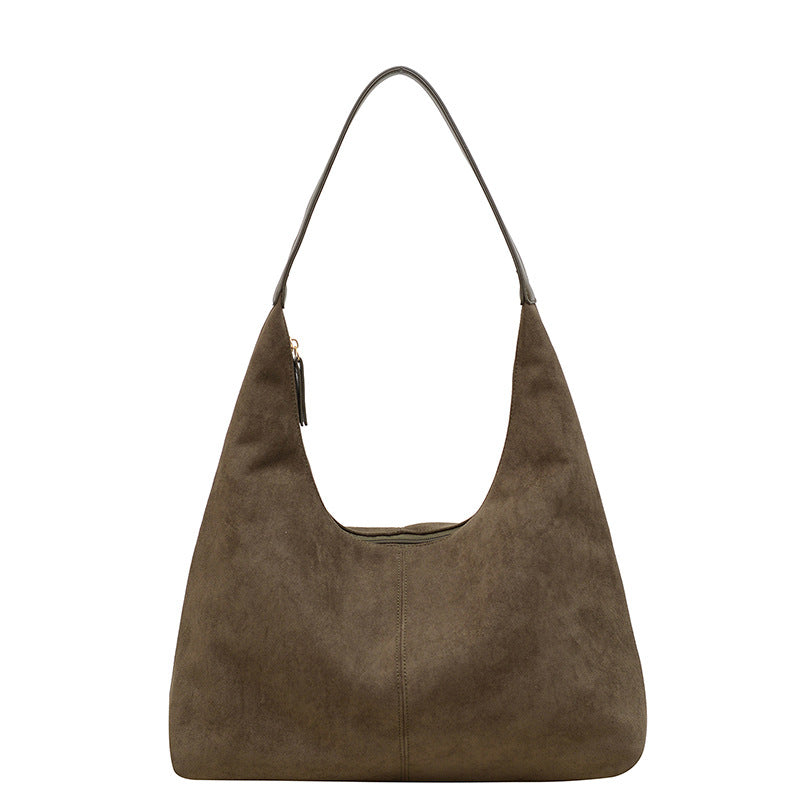 Product Image for Femme Wildleder-Effekt Slouchy Hobo Tasche Fudus, Grün / 39