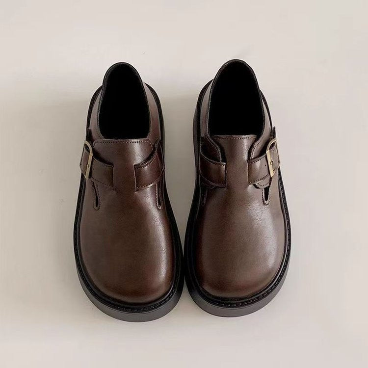 Product Image for Damen Mokassins mit modernem Schnallen-Detail und rutschfester Sohle Fudus, Braun / 35