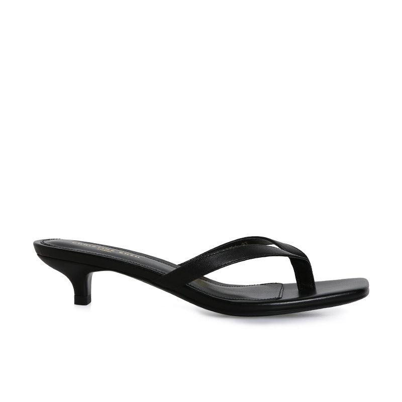 Product Image for Damenschuhe Elegante Niedrige Blockabsatz Rutschen Sandalen Fudus, Schwarz / 38
