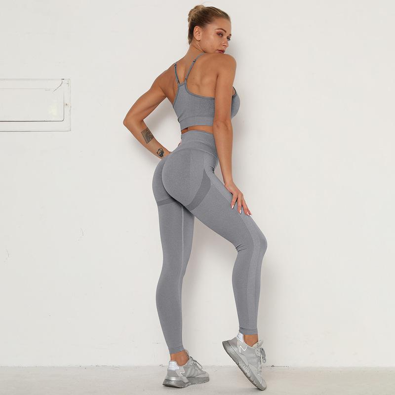 Product Image for Damen Hochgezogene Sportleggings mit kompressivem Design und atmungsaktiven Eigenschaften Fudus, Mittelgrau / XL
