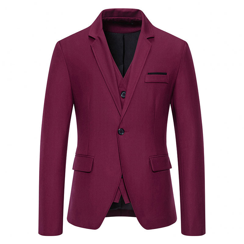 Product Image for Herren Eleganter Drei-Teilig Anzug Set Fudus 1749704439, Weinrot / XXL