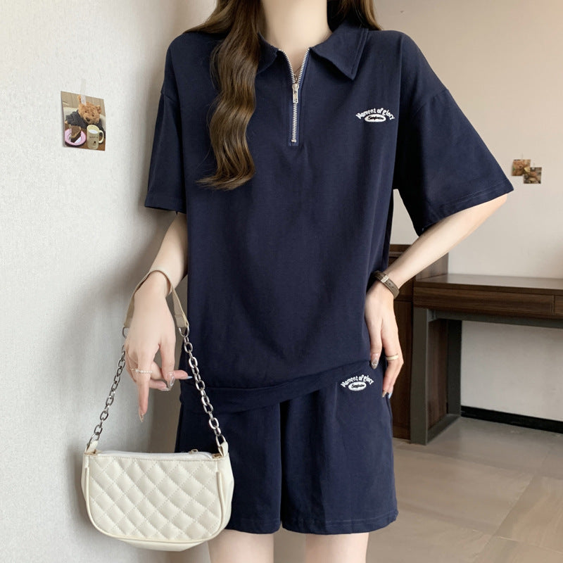 Product Image for Femme Zip-Up Sport Polo Set Fudus, Dunkelblau / M