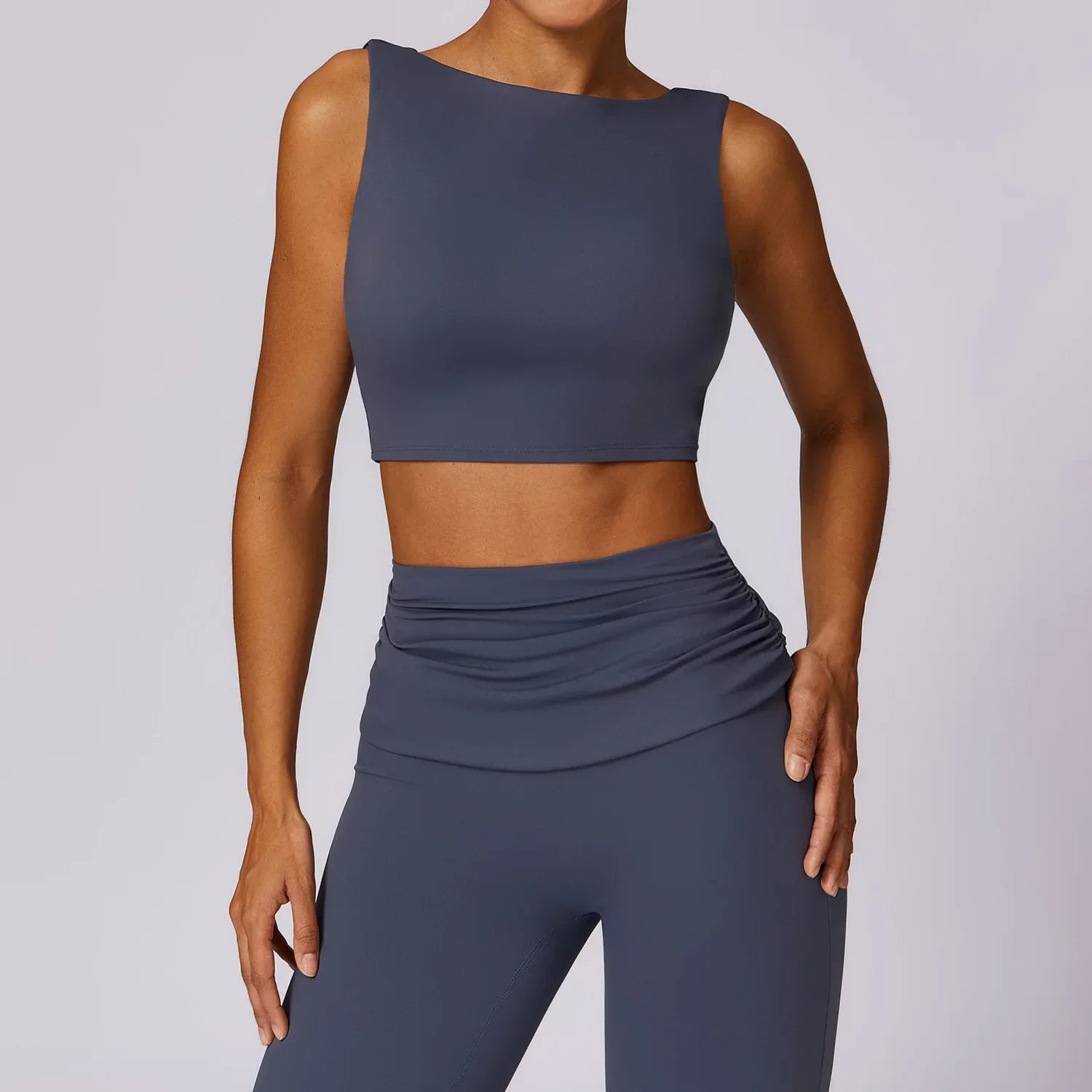 Product Image for Fudus | Support Sport Bh Für Damen Laufen, Yoga Und Fitness, Daisy blau / L