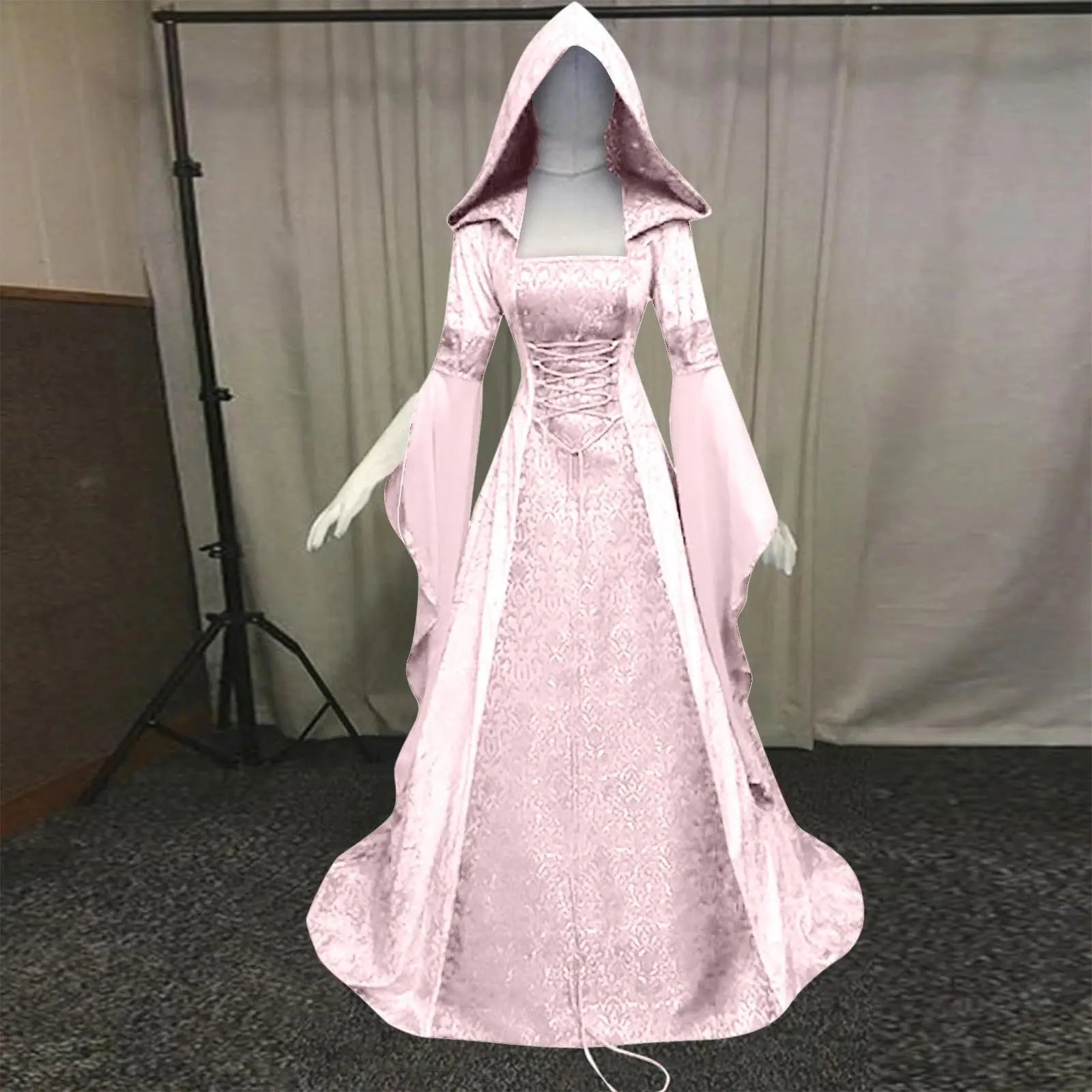 Product Image for Fudus | Mittelalterliches Renaissance Maxi Schwanzkleid Für Damen, Rosa / 4XL