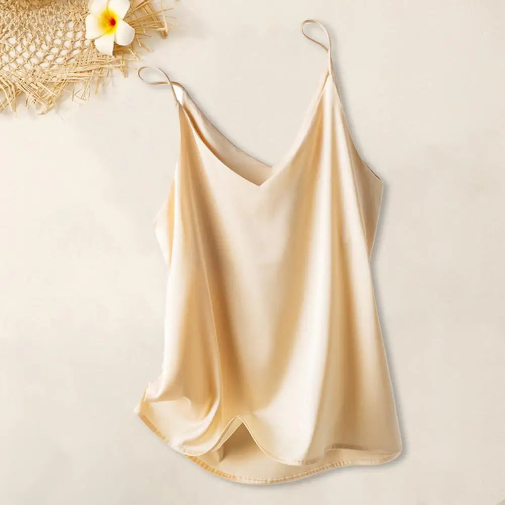 Product Image for Fudus | Satin Unterhemd Mit Spaghettiträgern Für Damen, Khaki / M
