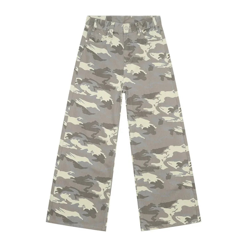 Product Image for Fudus | Weinlese Baggy Denim Hose Für Herren, Leichte Tarnung / S