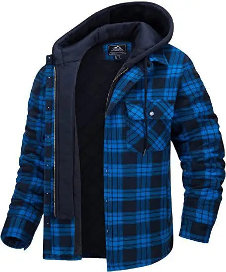Product Image for Fudus | Herren Kapuzen Steppjacke Aus Baumwolle Und Flanell Mit Karo Design, 6 / S