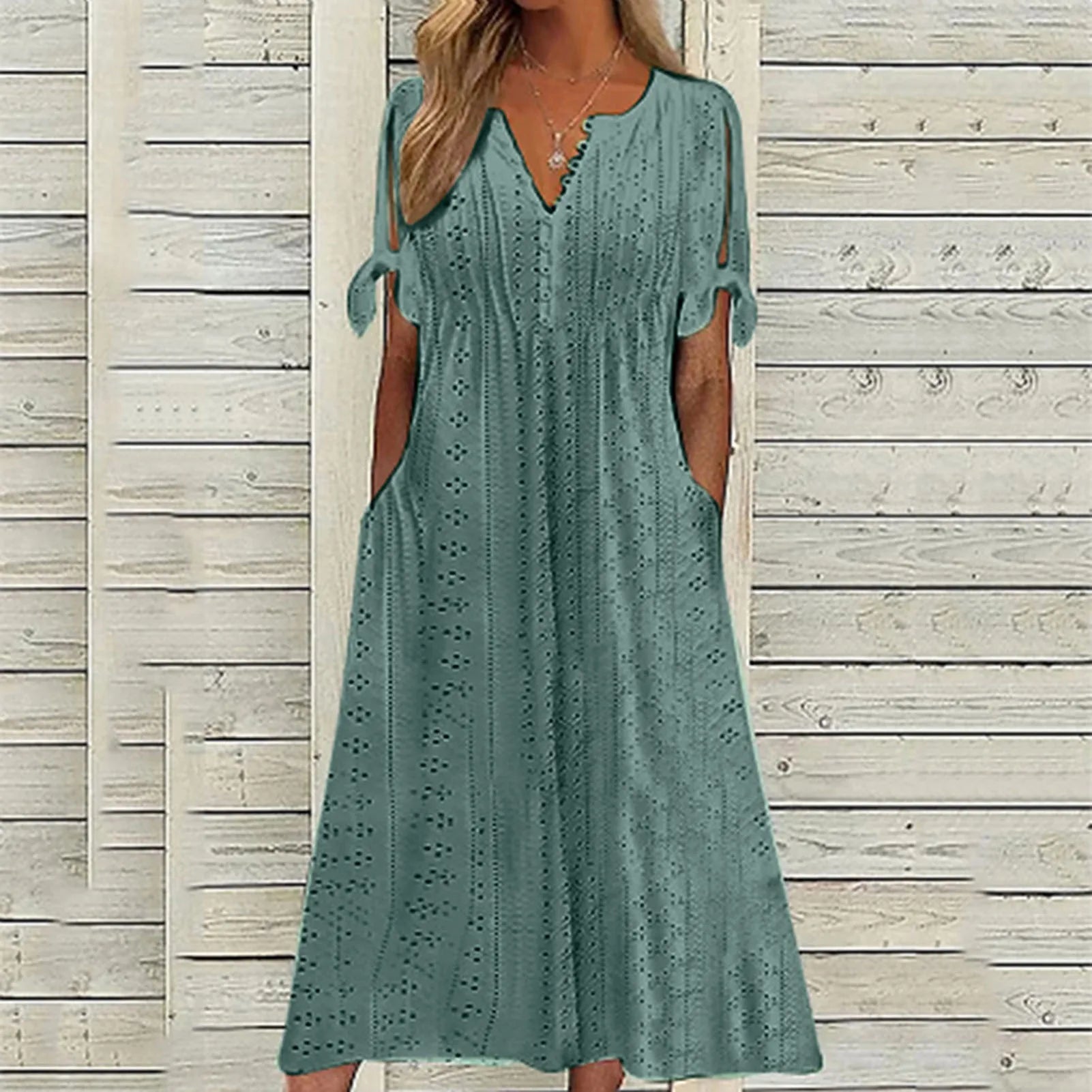 Product Image for Fudus | Kurzarm Sommerkleid, Grün / XS