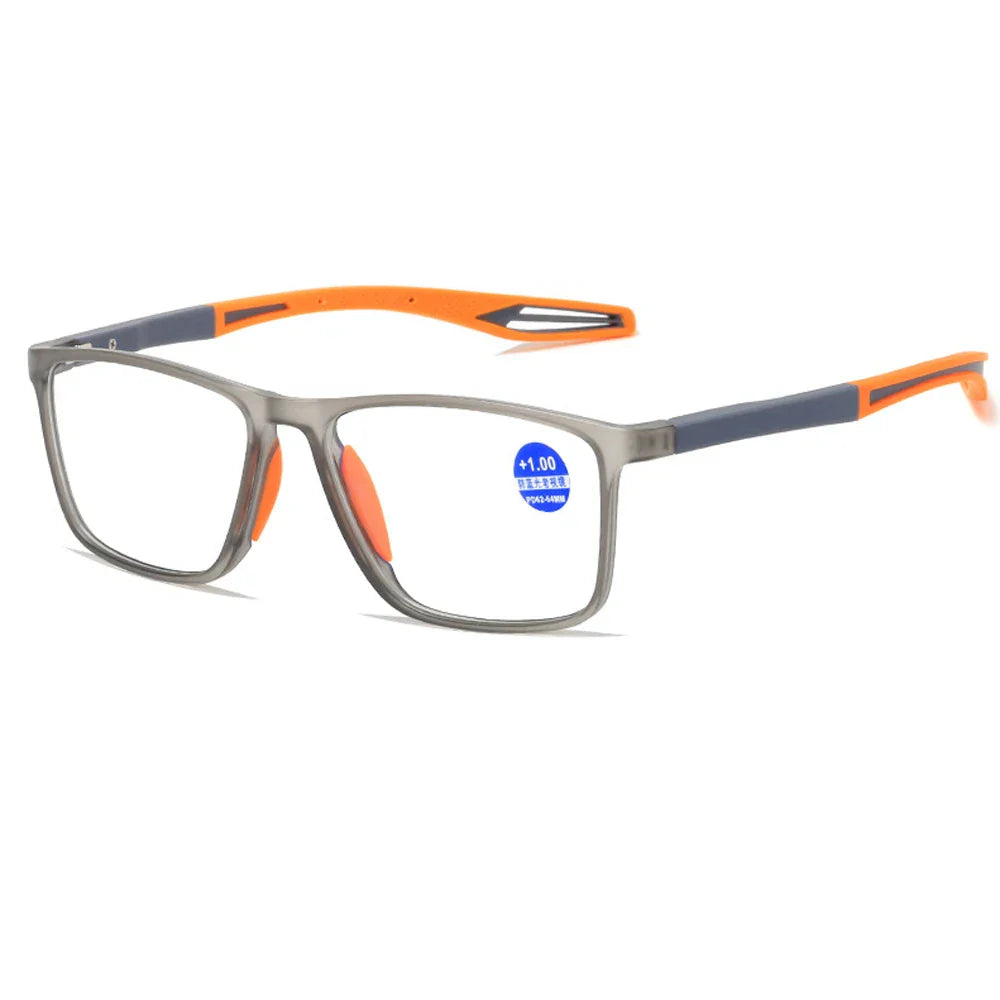 Product Image for Fudus | Sportbrille Mit Blaulichtfilter Für Herren, Grau Orange / +400