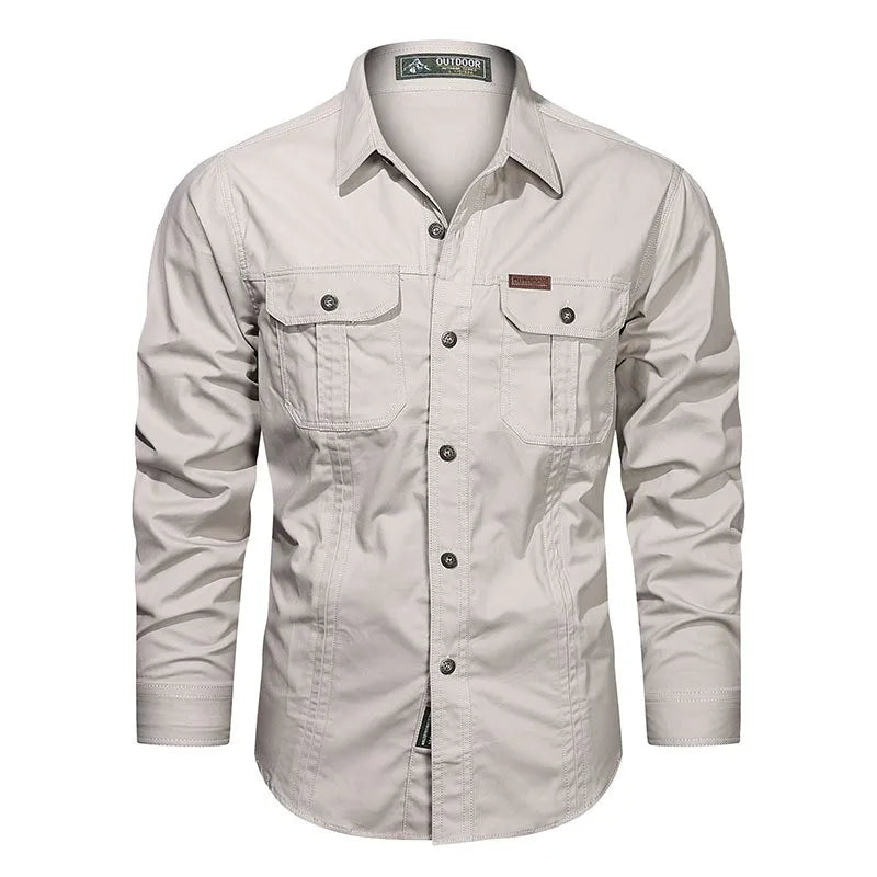 Product Image for Fudus | Herren Cargohemd Mit Langen Ärmeln, Beige / L