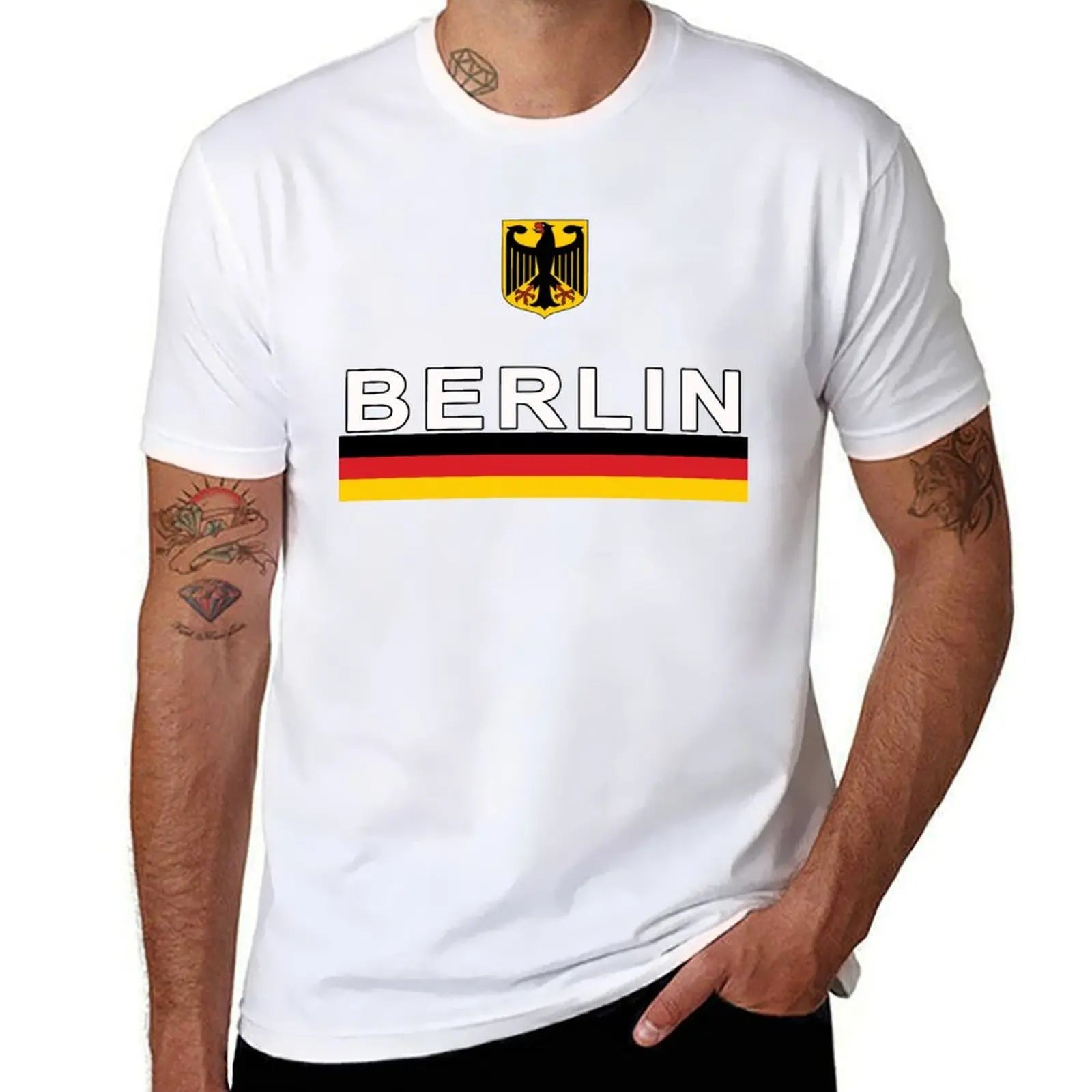 Product Image for Fudus | Atmungsaktives Deutschland EM 2024 Fußballtrikot aus für Herren, Weiß / 2XL