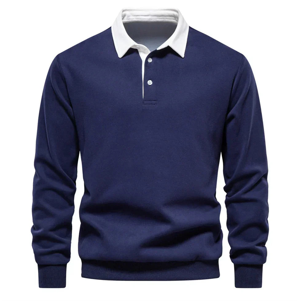 Product Image for Fudus | Langarmshirt Mit Kragen, Marineblau / S