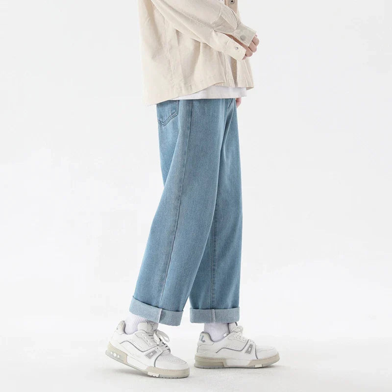 Product Image for Fudus | Knöchellange Jeans Mit Weitem Bein Für Herren, Mittelblau / XL