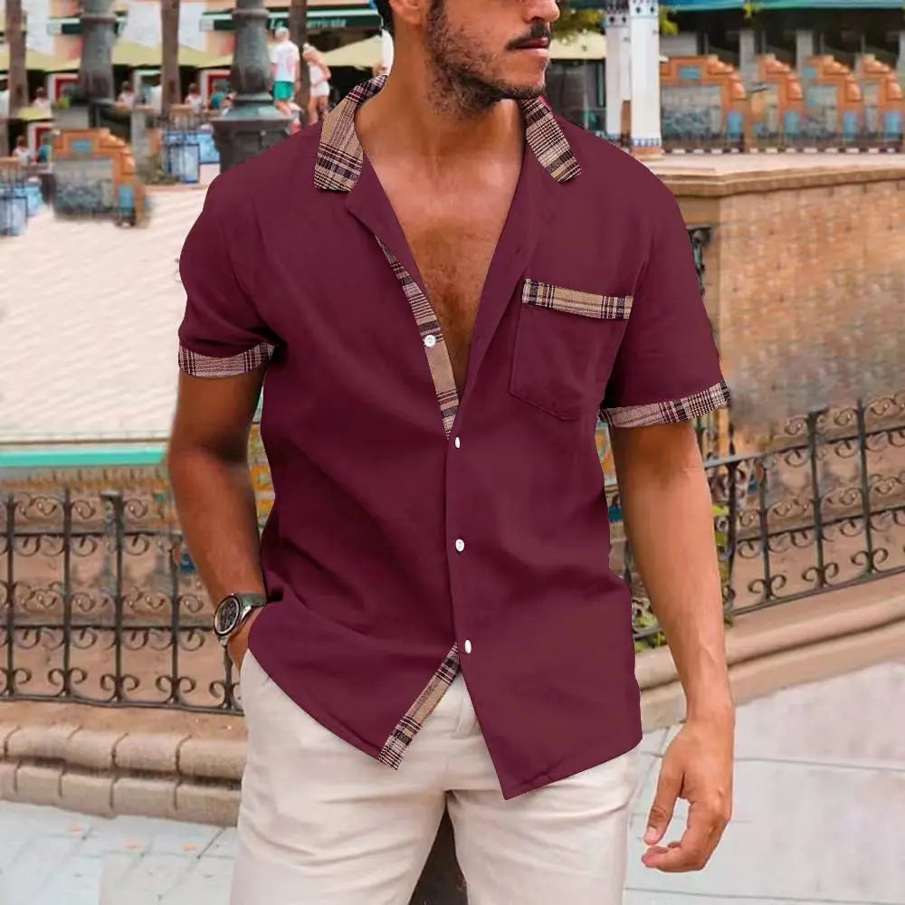 Product Image for Gordon - Hemd mit karierten Manschetten, Rot / 2XL