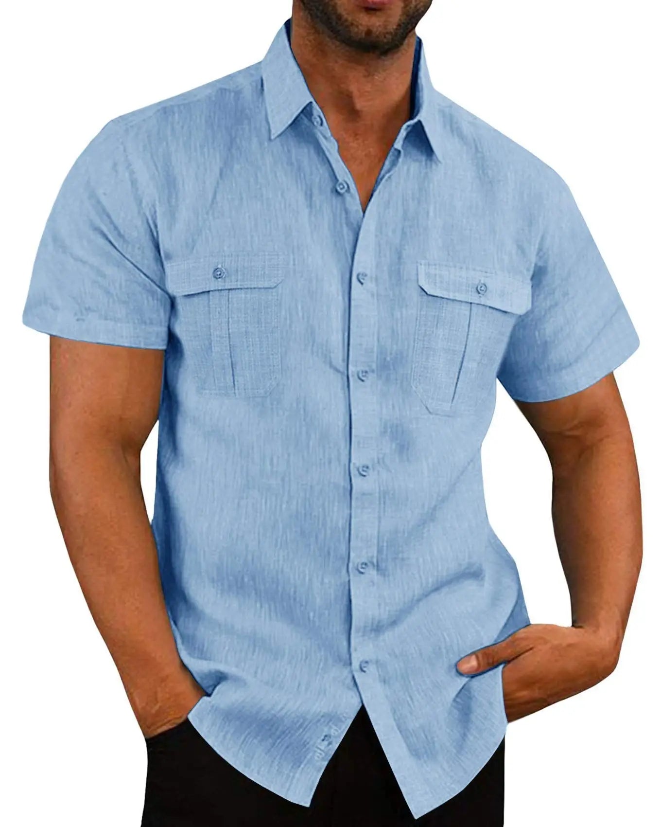 Product Image for Fudus | Kurzärmelig Herren Hemd, Blau / L