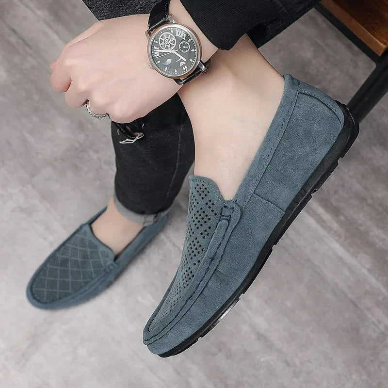 Product Image for Fudus | Breathable Hollow Lässig Shoes Summer New Loafers Business Shoes Designer Loafers Shoe, 42 / Dunkelblau