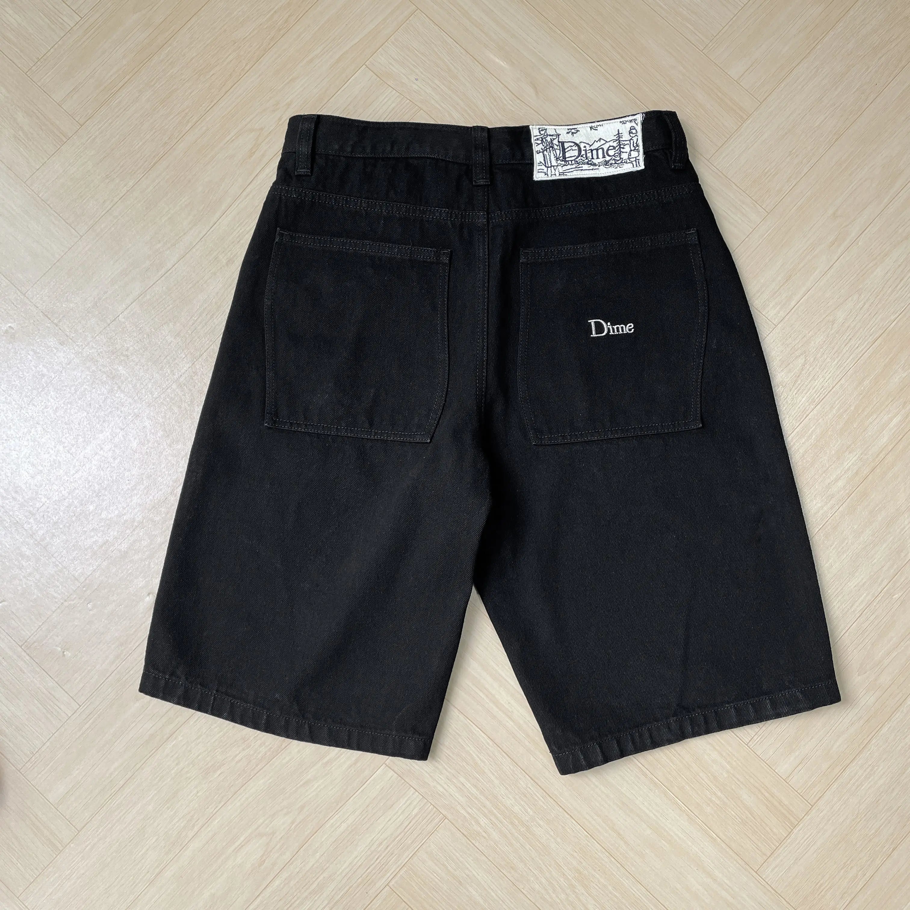 Product Image for Fudus | Baggy Jeans Im Unisex Y2k Stil Für Den Alltag, Schwarz - Kurze Hosen / L