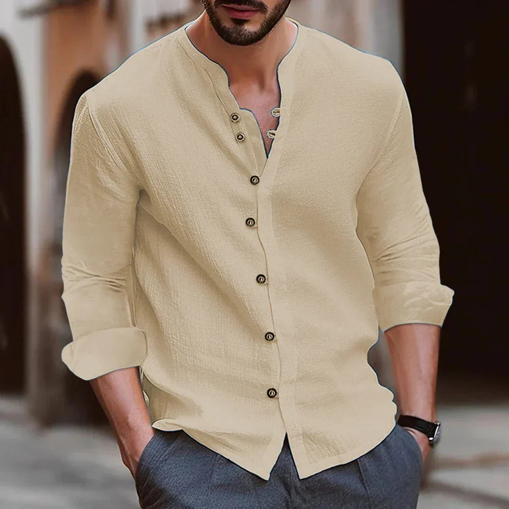 Product Image for Fudus | Modernes Bequemes Langarm Herrenhemd, Khaki / XXL