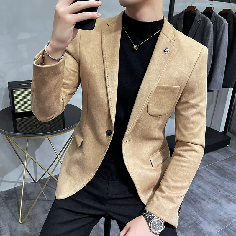 Product Image for Fudus | Slim Fit Business & Freizeit Herren Mantel, Khaki / 2XL