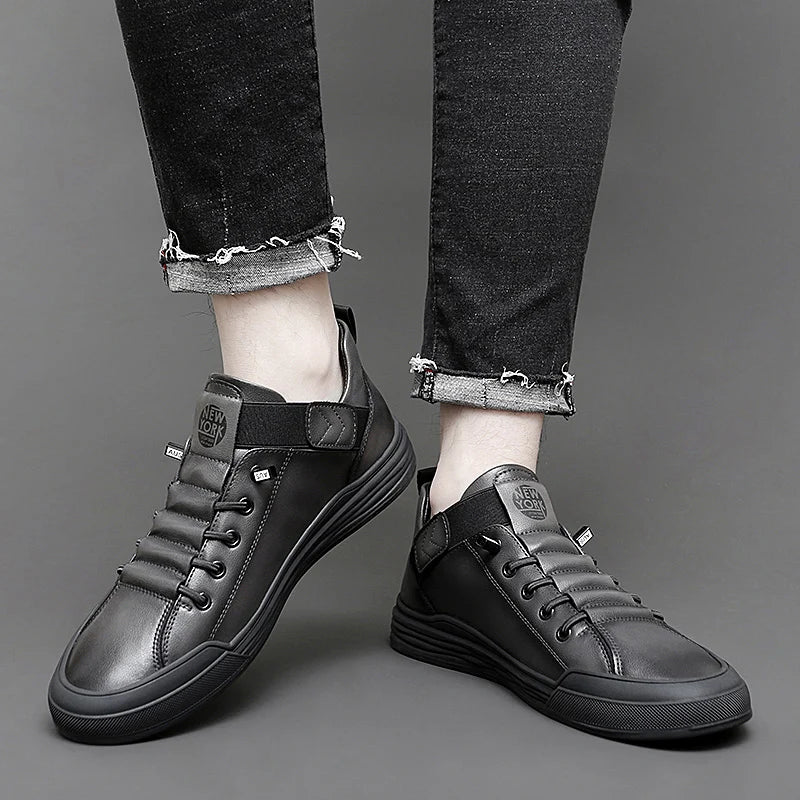 Product Image for Fudus | Bequeme Herren Leder Sneaker, Grau / 39