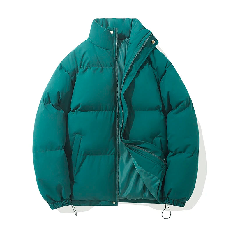 Product Image for Fudus | Lässige Wattierte Jacke Mit Hohem Kragen Für Männer, Dunkelgrün / 3XL