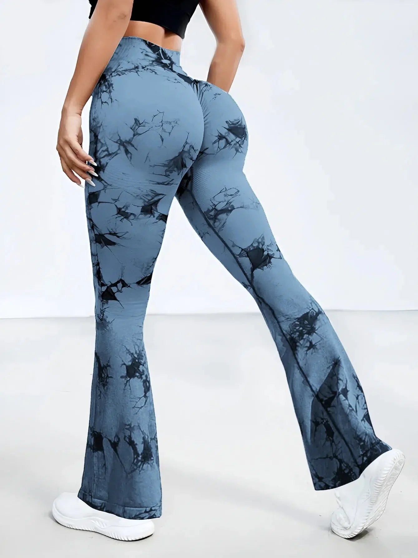 Product Image for Fudus | Ausgestellte Yoga-Hose Damen Eng Sportlich Atmungsaktive Leggings, Blau / L