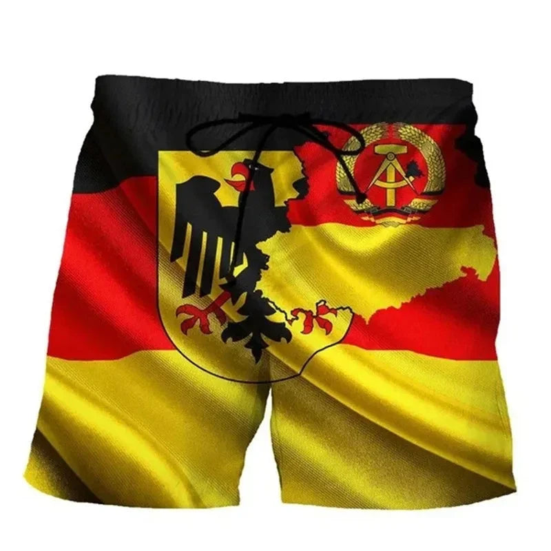 Product Image for Fudus | Herren-Shorts mit 3D-Druck und deutscher Flagge Fußball-EM 2024, Kurze Hose 3 / L
