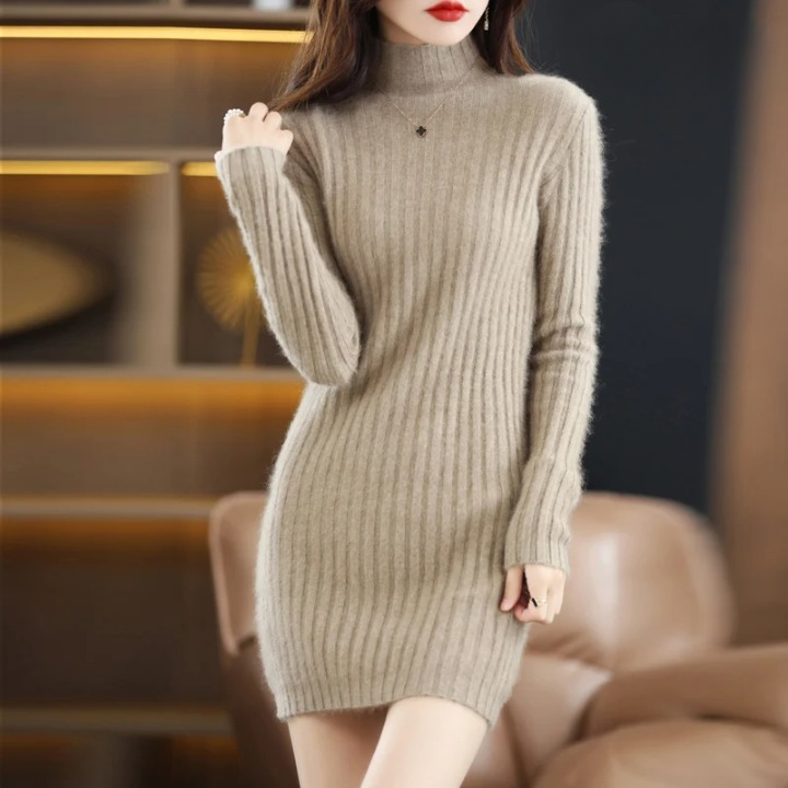 Product Image for Fudus | Kleid Mit Kaschmir Gefühl Für Damen, Kamelbraun / M