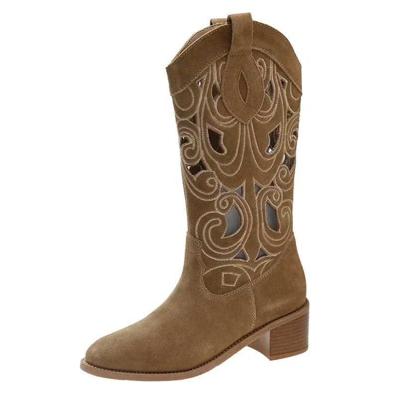 Product Image for Fudus | Stilvolle High-Heel Cowboy Stiefel, Braun / 36