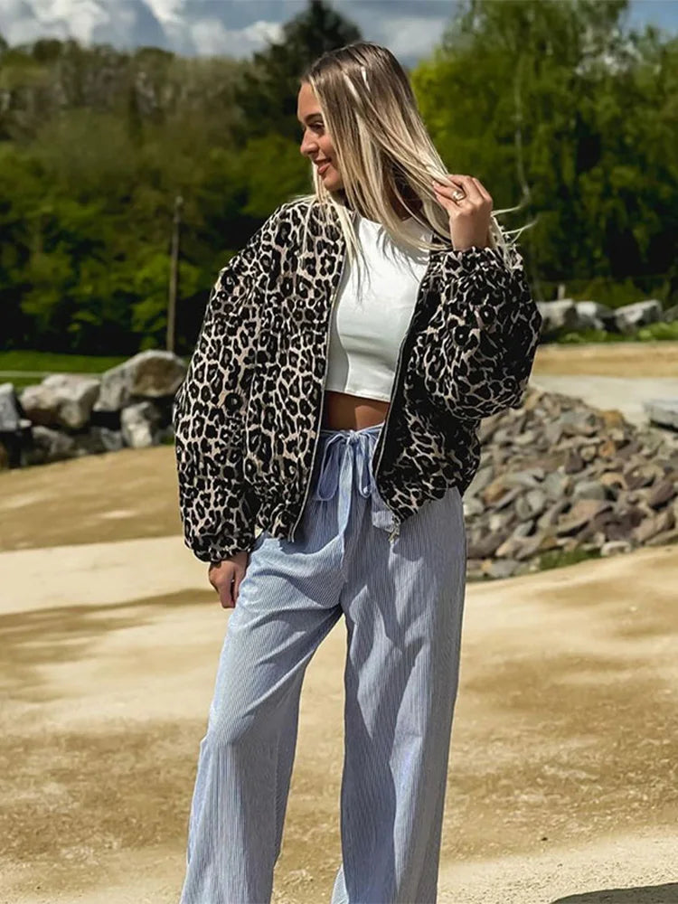 Product Image for Fudus | Leopardenmuster Bomberjacke, L