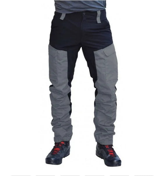 Product Image for Fudus | Baumwoll Arbeitshose Herren Mit Mehreren Taschen Robuste Hose Für Mechaniker & Handwerker, Grau und Schwarz / S