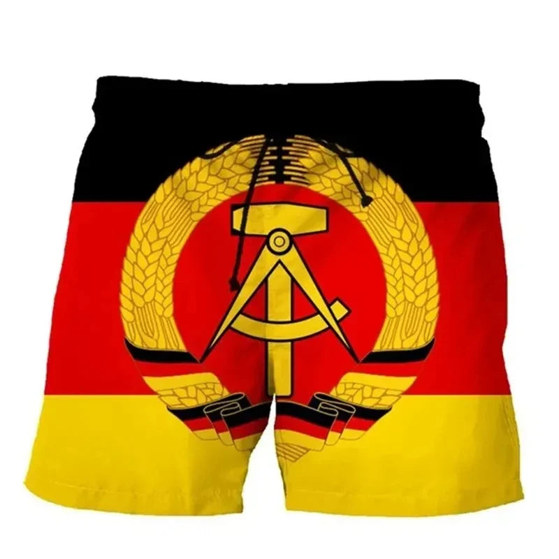 Product Image for Fudus | Herren-Shorts mit 3D-Druck und deutscher Flagge Fußball-EM 2024, Kurze Hose 5 / XXS